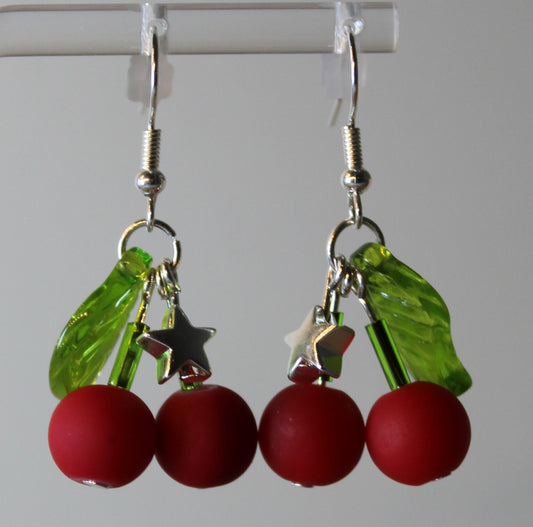 the mini cherry earrings